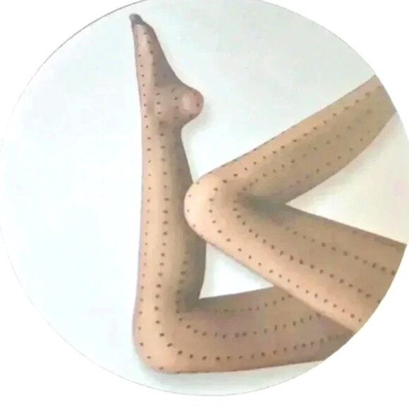 Massini NWT Sheer Dot Tights Black 920 921 - Picture 1 of 3